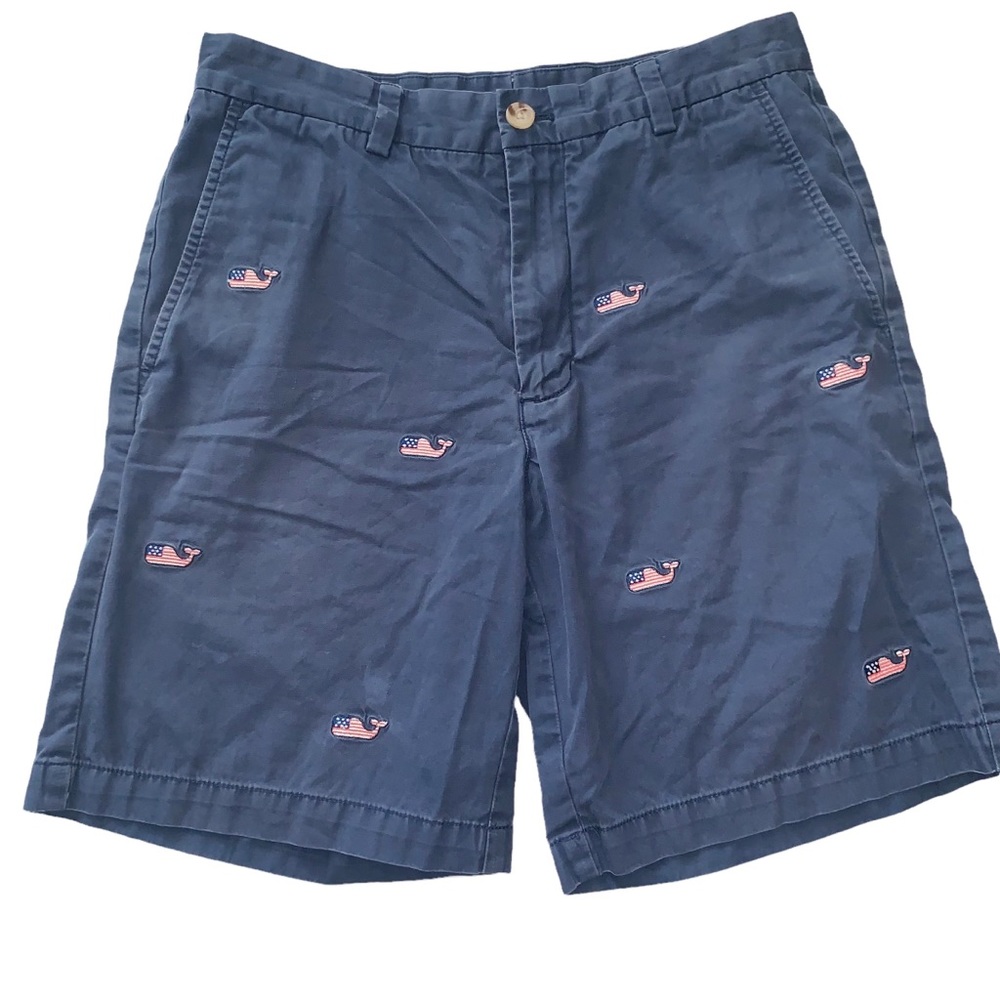Vineyard Vines Navy Blue Casual Shorts Flag Men Sz 30